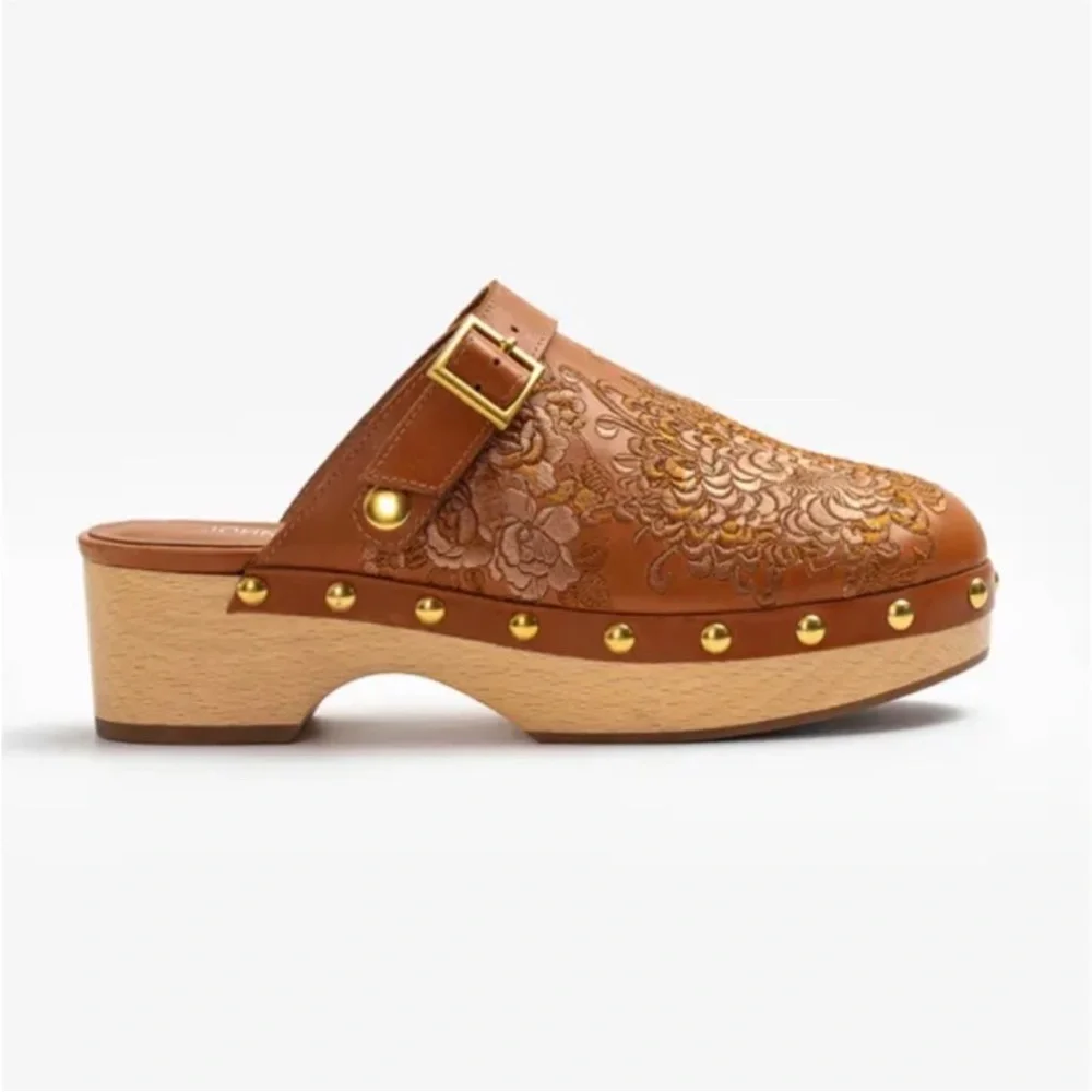 Johnny Was Mono leather Clog Tonal size 8.5 Retail $198 - Picture 2 of 13